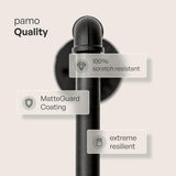 pamo Industrial Pipe Clothing Rack with Shelf - 550 lbs Capacity - Clamping Clothes Rack and Walk In Closet with Metal Shelf for Wardrobe