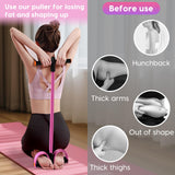 Resistance Bands with Handle, 6-Tube Elastic Foot Pedal Resistance Band, Natural Rubber Ankle Puller Sit-up Exercise, Multifunction Fitness Bands for Abdomen