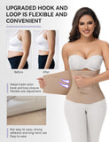SHAPSHE Waist Trainer Belt for Women Workout Cincher Tummy Control Trimmer Corset Shapewear Segmented Postpartum Band, M Tan