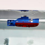 Tipmant Mini RC Submarine Toy Radio Remote Control Tourism Boat Diving Waterproof for Indoor Fish Tank Bathtub Water Kids Birthday Gifts (Blue)