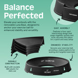Retrospec Luna Exercise Ball - 55, 65, or 75cm Yoga Ball for Workouts, Stability, Pregnancy - Swish Balance Ball w/Pump & Base for Office & Home Gym Retrospec