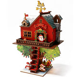 3D Wooden Puzzles for Adults Treehouse Christmas Decorations Miniature Kit