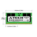 A-Tech 16GB DDR5 4800MHz PC5-38400 CL40 SODIMM 1.1V Non-ECC Unbuffered SO-DIMM 262-Pin Laptop Computer RAM Memory Upgrade Module