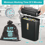 Home Office Paper Shredder - Woolsche 10-Sheet Strip Cut with 3.17-Gallon Basket - P-2 Security Level - CD & Credit Card Shredder - Durable & Fast - Jam Proof System - ETL Certified woolsche