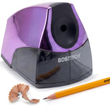 Bostitch Electric Pencil Sharpener for Classroom and Desk, Metallic Purple