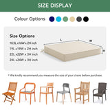 Outdoor Chair Cushions Set of 4: Waterproof & Fade Resistant Seat Cushion for Patio Furniture