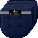 GORILLA GRIP Slip Resistant Tufted Chair Cushions, No Ties Required, Set of 6 Memory Foam Pads for Dining Room, Kitchen Table