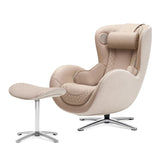 Nouhaus Classic Massage Chair with Ottoman – Mellow Sand Leather Recliner with Percussive Shiatsu Massager, Built-in Speaker & Full Body Spot Massage – Ultimate Comfort for Home & Office