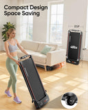 2-in-1 Foldable Treadmill with 3-Level 10% Incline, Walking Pad for Home Small Office, Compact Portable Under Desk Treadmill with Handle,Dual LED Display
