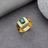 Oseew 2027 Men Graduation Custom Class High School Ring (Yellow Gold)