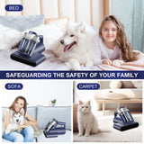 Teant Mattress Vacuum Bed Vacuum Cleaner with 253.7nm UV-C Light, Hyper Helix Motor with 16kPa Strong Suction & 33000 RPM/Min Tapping, HEPA Filter, 149℉ Heat & Ultrasonic & Anion for Bed and Pet.