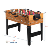 GYMAX 3 in 1 Multi Game Table, 49 Inch with Foosball Hockey & Billiards, Competition Sized Combo Game Table for Home, Game Room, Bar, Party, Club