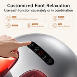 QXC Foot Massager with Heat & Compression, Patented Scissor-Hand Shiatsu Core for Deep Kneading, 131°F Constant Heat, 3 Modes, Adjustable Intensity, Fits Up to Men’s 12
