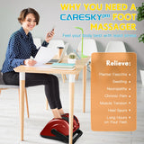 CARESKYpro Foot Massager with Heat, 3-Heating Shiatsu Foot Massager for Circulation and Pain Relief, Deep Kneading Rolling for Calf-Feet-Arm Relaxation, Plantar Fasciitis, Neuropathy
