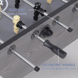 RAYKEEP Foosball Table, 54" Full Size Games Table w/ 2 Balls for Adults & Kids, Arcade Soccer Table for Home, Game Room, Office, Party (Dark Grey Wood Grain)