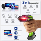 Eyoyo 2-Pack Industrial 2D Wireless Barcode Scanner with Charging Cradle