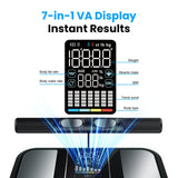 AXV Scale for Body Weight, 8-Electrode Smart Digital Bathroom Scale with BMI Body Fat Muscle Mass, Body Composition Scale, 7-in-1 Large VA Display