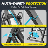 Dripex Heavy Duty Gravity Inversion Table 300 lbs Capacity with Adjustable Protective Belt Inversion Table for Back Pain Relief Updated (White) Dripex