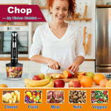 Djecak Orla Upgraded 1100W 5-in-1 Immersion Blender Handheld - 20 Speed Turbo Stick Blender for Soups, Baby Food & Smoothies, Includes Food Processor,Milk Frother, Chopper, Whisk & BPA-Free Beaker