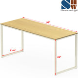 SHW Mission 55-Inch Home Office Computer Desk, Oak