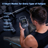 Leg Compression Massager, Full Leg Overlapping Airbags Air Compression Leg Massager for Circulation and Pain, 8 Pressure Levels, 6 Smart Modes and 4 Timers, Long-Lasting Battery, FSA-HSA Eligible