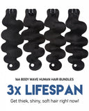 Lucklady 16A Raw Bundles Human Hair Body Wave, 4 Bundles 24 26 28 30 Inch