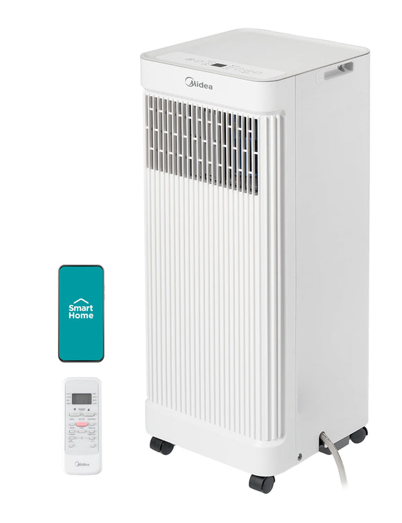 8,500 BTU ASHRAE (5,000 BTU SACC) Portable Air Conditioner Smart Control, Cools up to 150 Sq. Ft. Midea