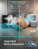 Swamp Cooler,Evaporative Air Cooler 2026 Upgraded Windowless Portable Air Conditioners with 10GAL Detachable Tank,120° Oscillation,Ultra Quiet,Timer,Remote,30H Cooling Fan for Bedroom Apartment Garage
