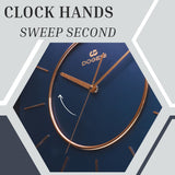 Wall Clock Metal Frame Modern Style 15.9 Inch Silent Analog Roman Numerals Home Decorative for Bedroom, Living Room