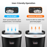 Paper Shredder for Home Office,VidaTeco 10-Sheet Cross-Cut Shredder with US Patented Cutter,Also Shreds Card/CD/Clip,Paper Shredding Machine for Home Use Heavy Duty with Jam Proof,3.9-Gallon Bin VidaTeco