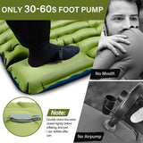 Camping Sleeping Pad, Ultralight Camping Mat with Pillow Built-in Foot Pump Inflatable Sleeping Pads Compact FUN PAC