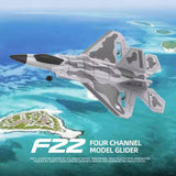 XMFHANG RC Plane 4 Channel, F22 Remote Control Airplane, 2.4GHZ RC Jet Fighter with 6-Axis Gyro Stabilizer, 3D/6G Mode, 2 Batteries, RC Fighter Aircraft Plane for Adults Beginners