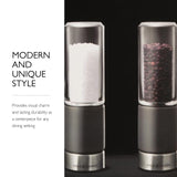 Cole & Mason Regent Concrete Stemless Salt & Pepper Mill Gift Set - Refillable Salt & Pepper Grinder Set with Carbon Steel Precision Mechanisms - Hand Wash Kitchen Tools & Gadgets - Grey