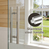 LOHCEH Semi-Frameless Shower Door,Made of 28" W X 72" H 1/4-Inch Tempered Glass,Safe and Aesthetically Pleasing,Suitable for Standing Shower,Silvery