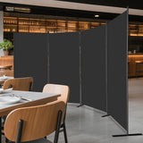4 Panel Room Divider 6ft Tall Freestanding Privacy Screen 136'' W Portable Office