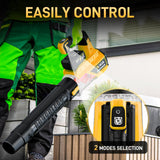 Aokia Leaf Blower, 21V Electric Cordless Blower with 2 3.0Ah Batteries and Charger - 580CFM/160MPH Powered Air Blower