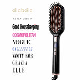 ELLA BELLA® Hair Straightening Brush • Heated Straightener Brush Comb • Straightens in 1 Pass • Ionic Technology for Healthier Hair • Suitable for All Types
