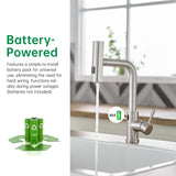 CENOSA Touchless Kitchen Faucet Motion Sensor Hands Free Single Handle Kitchen Sink Faucet with Pull Down Sprayer Brusshed Nickel