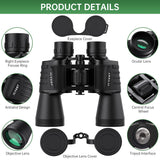 20x50 High Powered Binoculars for Adults, Waterproof Compact Binoculars with Low Light Vision for Bird Watching Hunting Football Games Travel Stargazing Cruise with Carrying Bag FLYANT