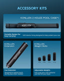 KONLLEN 2.0 Carbon Fiber Pool Cue Set, Low Deflection 11.8mm Tip