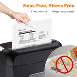 14-Sheet Microcut Paper Shredder and 24-Pack Shredder Lubricant Sheets bonsaii