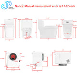 Little Meerkat 600w Macerating Toilet System, One-Piece 16" Upflush Toilet Toilet with Pump for Basement, Powerful & Quiet Upflush Toilets with 3 Water Inlet & Ac Vent, Easy Install, Space Saving