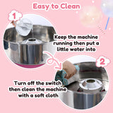 Cotton Candy Machine Commercial, Ajgvq Upgraded 1000W Efficiently Cotton Candy Maker with Stainless Steel Bowl, Bowl Cover, Sugar Scoop, Easy & Safe to Use, Candy Floss Maker for Home, Party, Festival