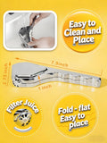 iStarcas Lemon Squeezer, Stainless Steel Lemon Juicer, Hand Juicer, Manual Citrus Squeezer, Handheld Squeeze Lemons Citrus Lime Orange (Silver)