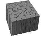 Mapleyard 108 PCS Plastic Interlocking Deck Patio Tiles - 12" x 12" Anti-Slip Waterproof Outdoor Flooring, Balcony Floor Decking for Poolside & Backyard, All Weather Use, Grey, Stone