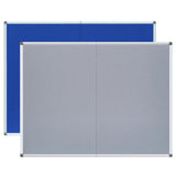 DEVELOP 48x36 Inch Large Blue Felt Bulletin Board, Wall Mounted Pin Memo Notice Cork Board with Silver Aluminium Frame for Office, Home, and Classroom, Includes 10 Push Pins