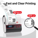 ORGBRO Label Maker Machine, Z3 Barcode Label Printer, 3 Inch Bluetooth Thermal Label Maker for Address, Small Business, Kids School Items, Large Sticker