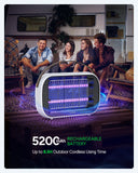 Buzbug LED Bug Zapper Indoor Outdoor, Rechargeable 5200mAh, Dual Band Attraction, 50000H Long-Life LED Bulbs, Portable Mosquito Zapper, Fly Trap Mosquito Trap, Fly Killer Fly Zapper – MA015C