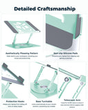 Aoviho 360° Rotating Laptop Stand for Desk | Adjustable, Foldable, Portable Aluminum Ergonomic Riser | Compatible with MacBook