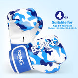 Kids Boxing Gloves, Boxing Gloves for Children 3-9 Youth Boys Girls Toddler PU Cartoon Sparring Training Boxing Gloves for Punching Bag, Kickboxing, Muay Thai, MMA (Blue) KUYOU